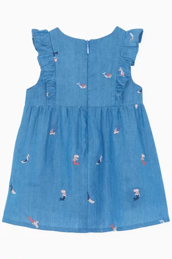 Ruffle Mermaid Dress in Viscose