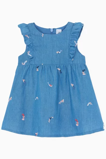 Ruffle Mermaid Dress in Viscose