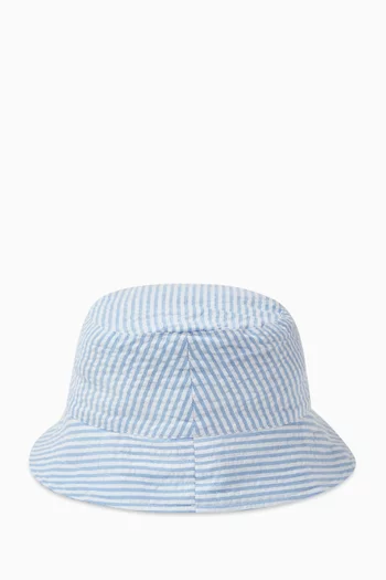 Striped Bucket Hat in Cotton