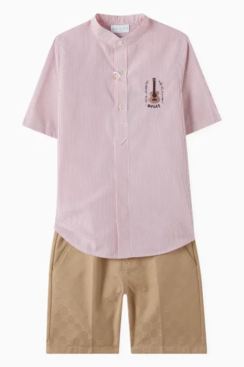 Embroidered Shirt in Cotton