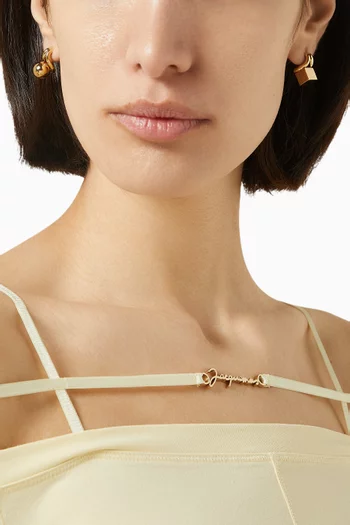 Les Puces Nodo Stud Earrings in Gold-tone Brass