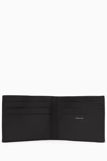 Shadow Stripe Compact Bifold Wallet in Leather