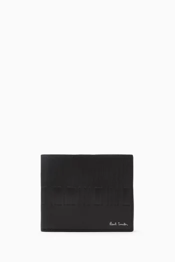 Shadow Stripe Compact Bifold Wallet in Leather
