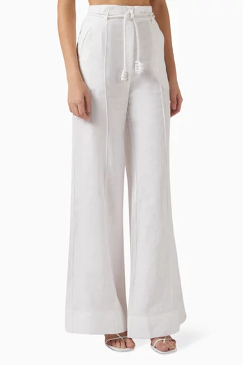 Otras Noches Wide-leg Pants in Linen