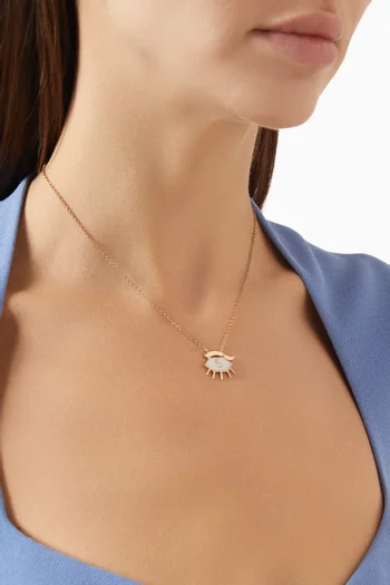 Behind Her Eyes Diamond Necklace in 18kt Rose Gold