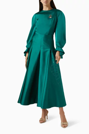 Pleated Midi Skirt