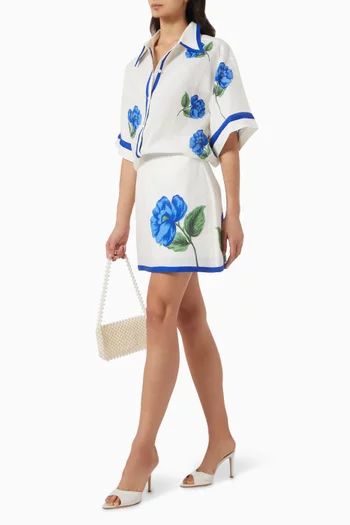 Ula Mini Skirt in Linen