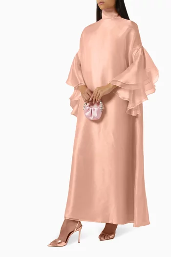Oversized-sleeves Kaftan in Organza