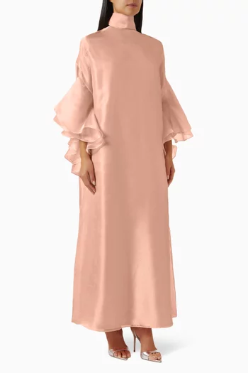 Oversized-sleeves Kaftan in Organza