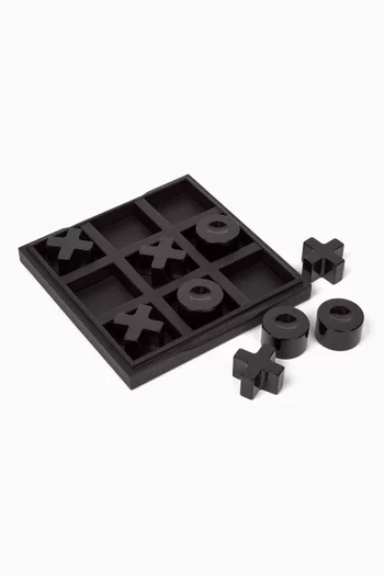 Noughts and Crosses Set in Panama Leather