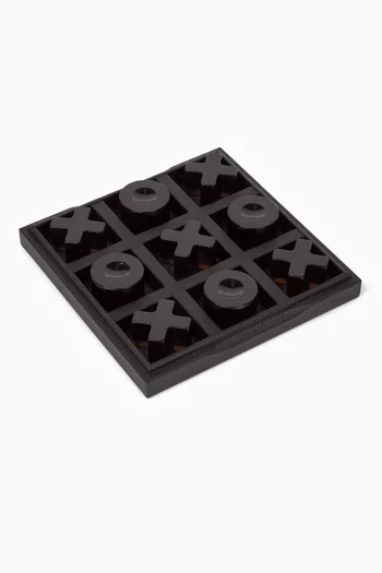 Noughts and Crosses Set in Panama Leather