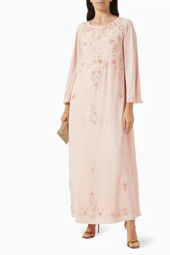 قفطان مزين بنقشة زهور