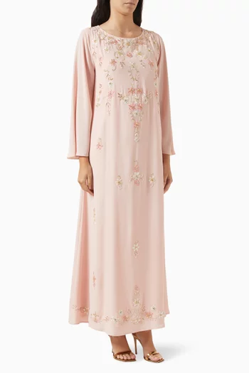 قفطان مزين بنقشة زهور