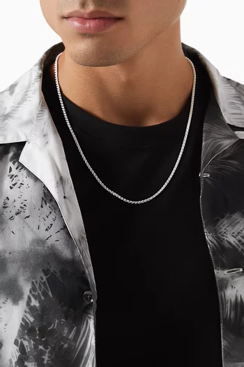 Rope Chain Necklace in Sterling Silver