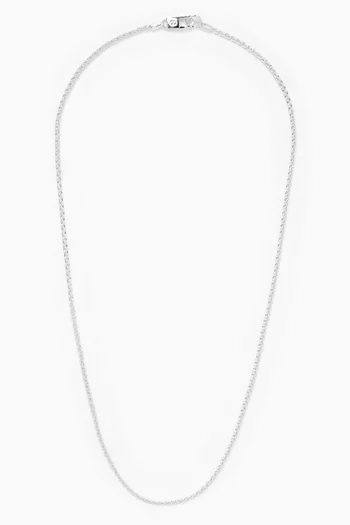Rope Chain Necklace in Sterling Silver