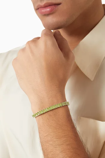 Rectangular Tennis Bracelet in Sterling Silver