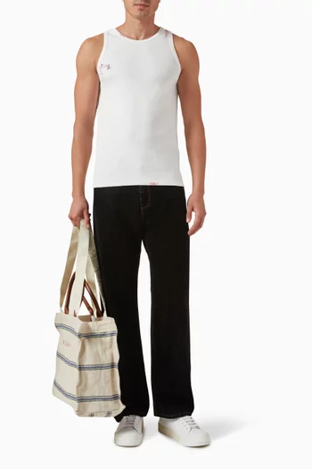Embroidered Tank-top in Cotton