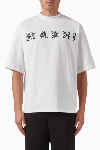 Pop Fields Logo T-shirt in Cotton-knit
