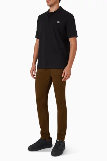 Zebra Logo Polo Shirt in Cotton Piqué