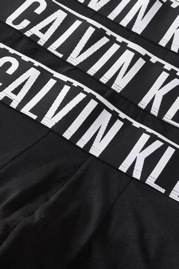 طقم بوكسر إنتنس بشعار الماركة قطن مطاطي، 3 قطع