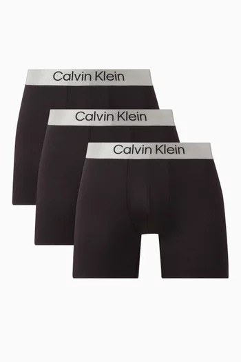 Boxer Briefs in Stretch Cotton, Set of 3