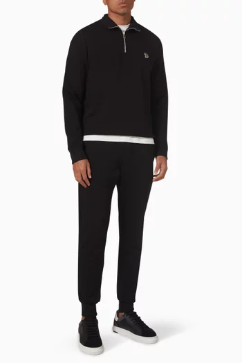 Zebra Quarter-zip Sweatshirt in Organic Cotton