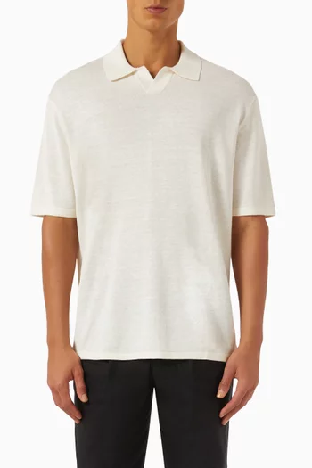 Short-sleeve Shirt in Linen Blend