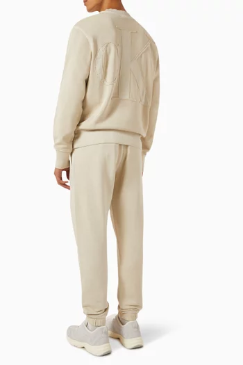 Bold Washed Appliqué Sweatshirt in Cotton Loopback Terry
