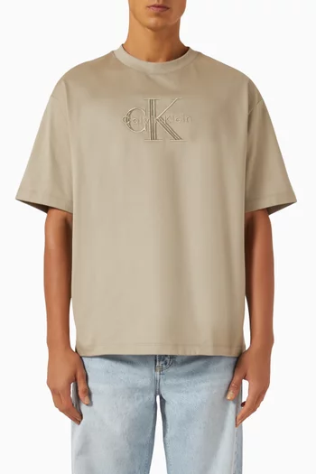 Monogram Relaxed T-shirt in Cotton Heavy Jersey
