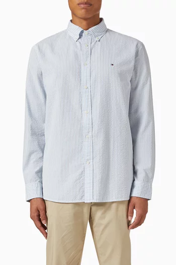 Regular-fit Shirt in Seersucker