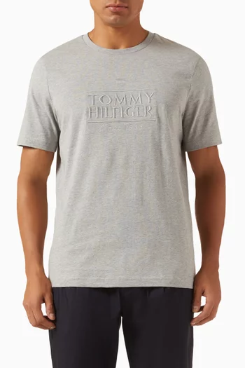 Logo-embroidered T-shirt in Cotton-jersey