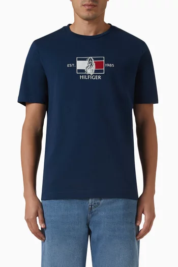Flag Sailing T-shirt in Cotton