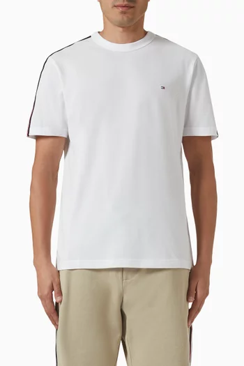 Global Stripe Tape T-shirt in Cotton