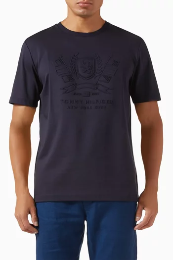 Embossed Icon Graphic T-shirt in Cotton-jersey
