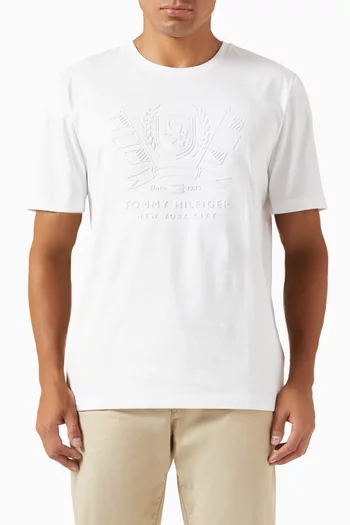 Embossed Icon Graphic T-shirt in Cotton-jersey