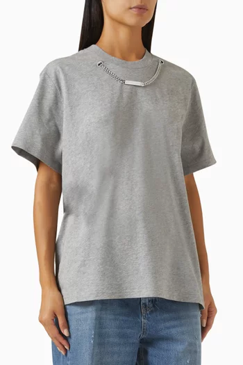 Chain-detail T-shirt in Cotton
