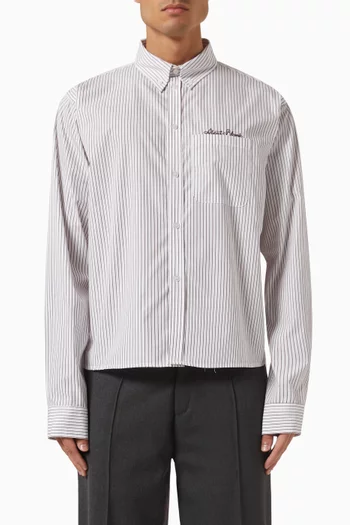 Stripe Oxford Shirt in Cotton