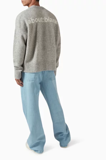 Crewneck Sweater in Mohair-blend Knit