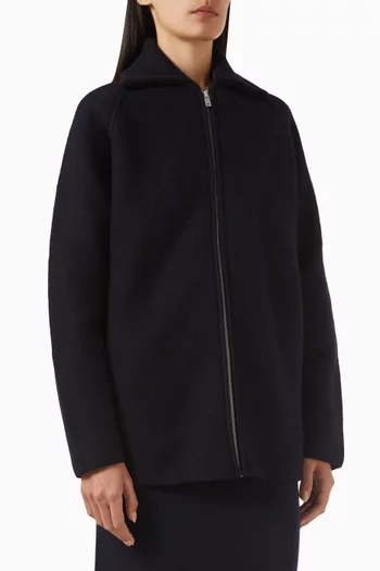 Boiled-Wool Zipped Jacket
