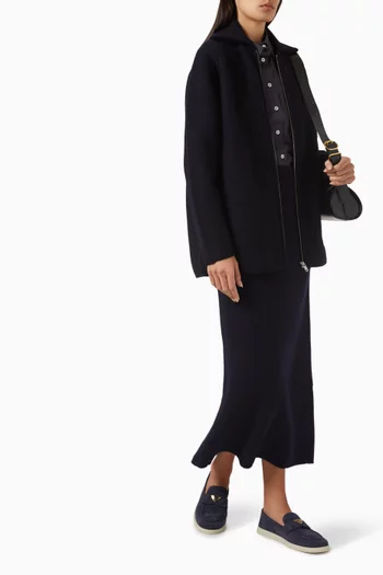 Double-Faced Wool Maxi Skirt