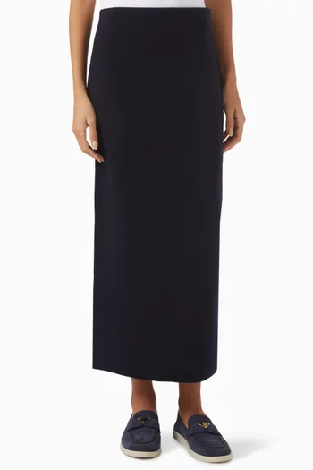 Double-Faced Wool Maxi Skirt