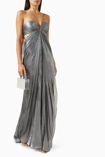 Letitia Open-back Gown in Silk