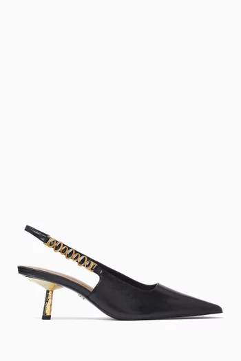 Baker 90 Slingback Pumps in Leather