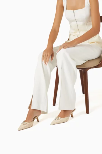 Brit 60 Orchid Mules in Lace