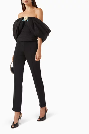 Cigarette Straight-leg Pants