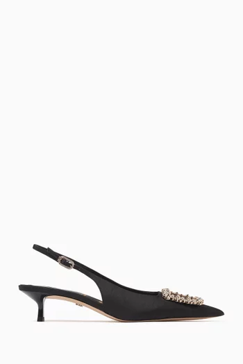 Kaitlyn 40 Slingback Pumps in Satin