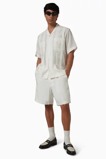 x 56 Tattoo Studio Cuba Shorts in Lyocell