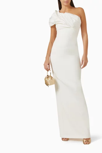 Portan Gown in Satin Organza & Crepe