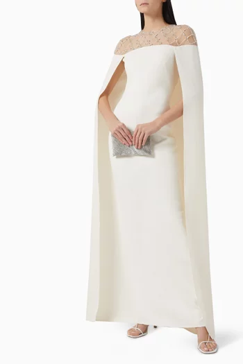 Ambere Cape Gown in Crepe