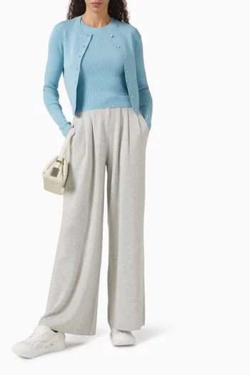 Zoe Cropped Cardigan in Knit